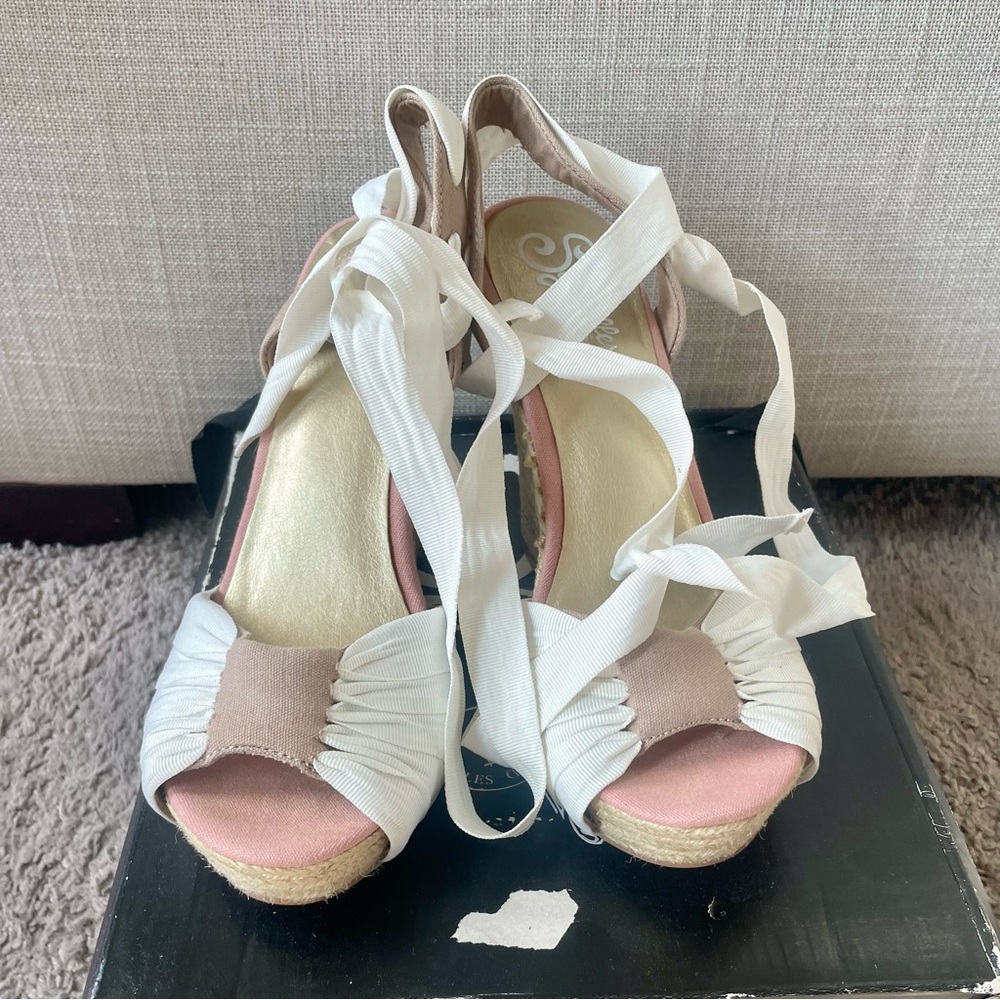 Seychelles Arden Espadrilles Wedge Sandals in White - Picture 6 of 14